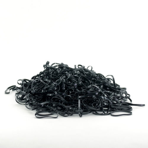 Gomas elásticas negras finas (400 unidades)