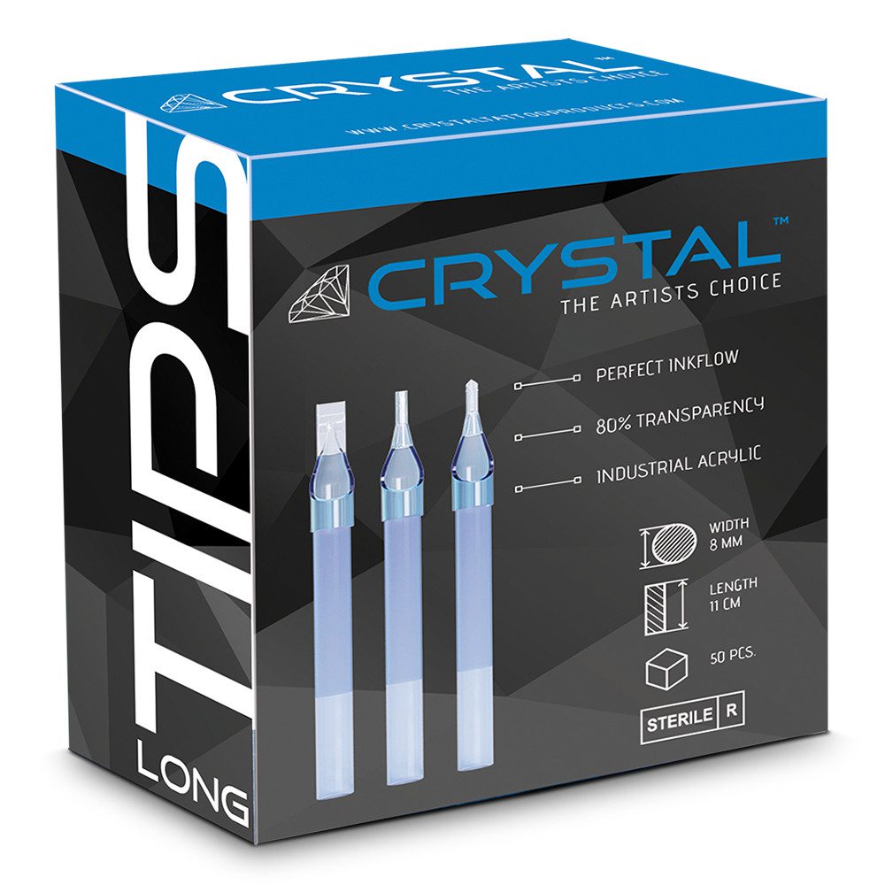 Puntas largas desechables Crystal (50 unidades)