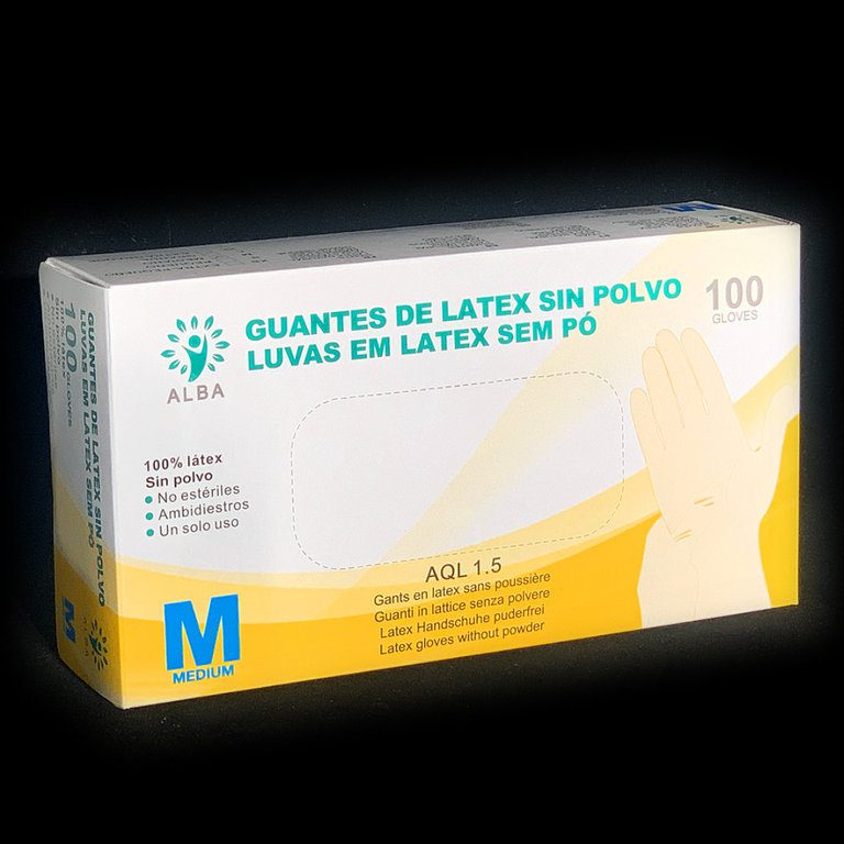 Guantes ALBA de látex blancos - Imagen 3