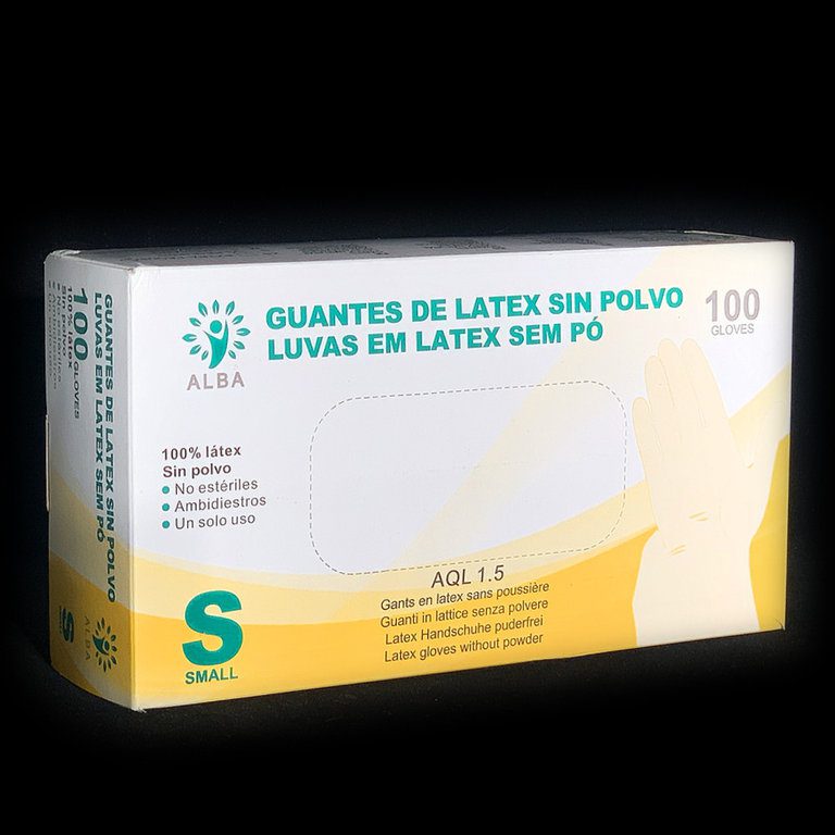 Guantes ALBA de látex blancos - Imagen 2
