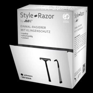 Caja 100 rasuradoras negras AMPri