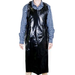 Delantales negros de plástico (50 unidades)