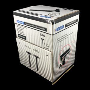 Caja 100 rasuradoras negras KLMED