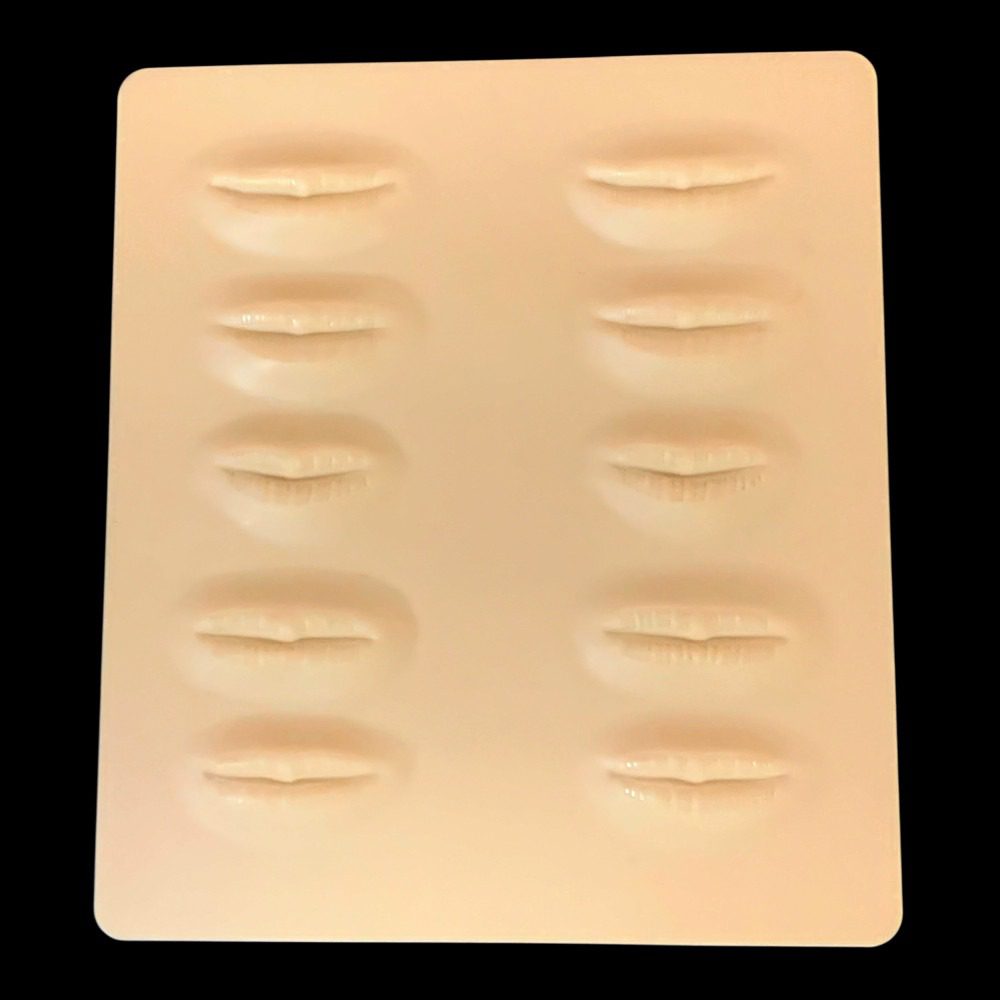 Piel sintética labios con relieve (3D)