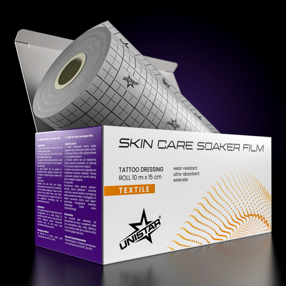 UNISTAR Skin Care Soaker Film (rollo de 10 m x 15 cm). Empapador autoadhesivo. - Imagen 9